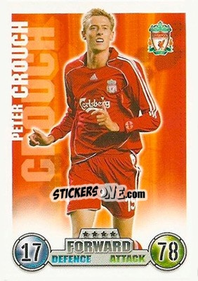 Sticker Peter Crouch - English Premier League 2007-2008. Match Attax n. 159 - Topps
