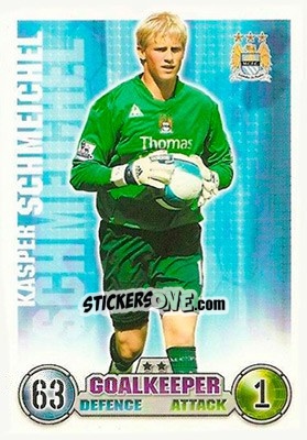 Sticker Kasper Schmeichel - English Premier League 2007-2008. Match Attax n. 161 - Topps