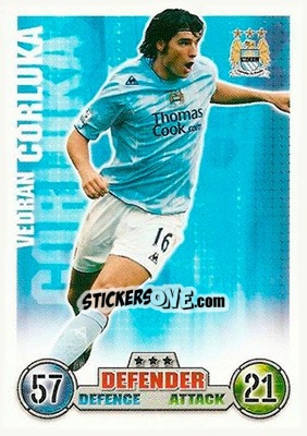 Sticker Vedran Corluka - English Premier League 2007-2008. Match Attax n. 164 - Topps