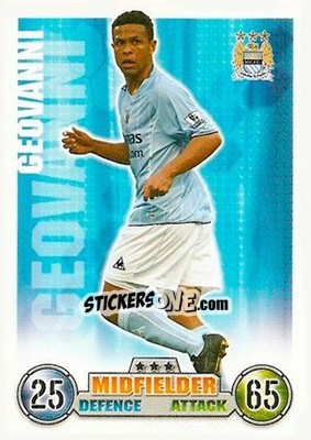 Sticker Geovanni - English Premier League 2007-2008. Match Attax n. 168 - Topps