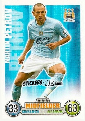 Cromo Martin Petrov - English Premier League 2007-2008. Match Attax n. 169 - Topps