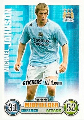 Sticker Michael Johnson - English Premier League 2007-2008. Match Attax - Topps