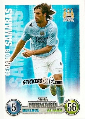 Sticker Georgios Samaras - English Premier League 2007-2008. Match Attax n. 174 - Topps