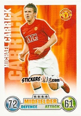 Sticker Michael Carrick - English Premier League 2007-2008. Match Attax n. 186 - Topps