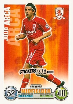 Sticker Julio Arca - English Premier League 2007-2008. Match Attax - Topps