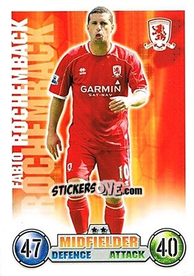 Sticker Fabio Rochemback - English Premier League 2007-2008. Match Attax n. 201 - Topps