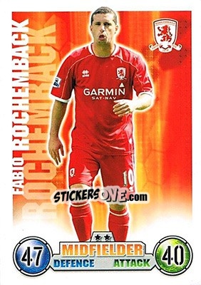 Figurina Fabio Rochemback - English Premier League 2007-2008. Match Attax - Topps