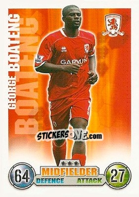 Cromo George Boateng - English Premier League 2007-2008. Match Attax n. 202 - Topps