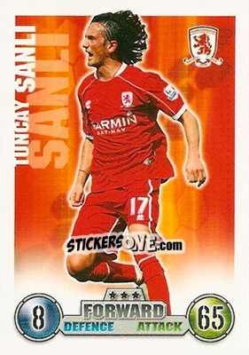 Sticker Tuncay Sanli - English Premier League 2007-2008. Match Attax n. 207 - Topps