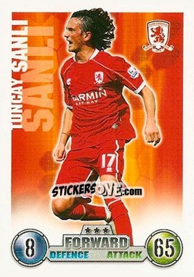 Cromo Tuncay Sanli - English Premier League 2007-2008. Match Attax - Topps