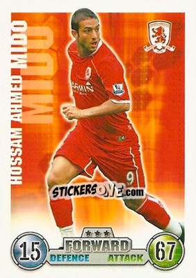 Sticker Hossam Ahmed Mido - English Premier League 2007-2008. Match Attax - Topps