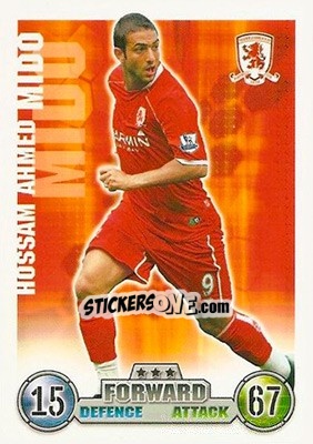 Sticker Hossam Ahmed Mido - English Premier League 2007-2008. Match Attax n. 208 - Topps
