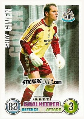 Sticker Shay Given - English Premier League 2007-2008. Match Attax n. 209 - Topps