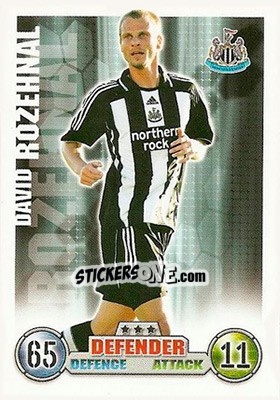 Sticker David Rozehnal - English Premier League 2007-2008. Match Attax - Topps
