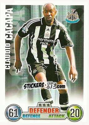 Sticker Claudio Cacapa - English Premier League 2007-2008. Match Attax n. 212 - Topps