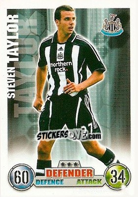 Figurina Steven Taylor - English Premier League 2007-2008. Match Attax n. 214 - Topps