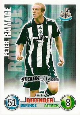 Sticker Peter Ramage - English Premier League 2007-2008. Match Attax n. 215 - Topps