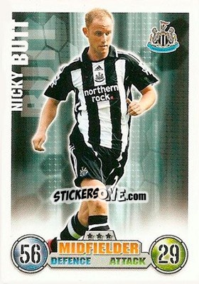 Cromo Nicky Butt - English Premier League 2007-2008. Match Attax - Topps