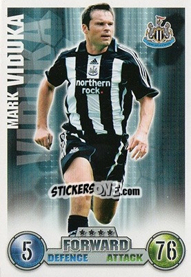 Sticker Mark Viduka - English Premier League 2007-2008. Match Attax - Topps