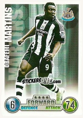 Sticker Obafemi Martins - English Premier League 2007-2008. Match Attax n. 222 - Topps