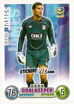 Figurina David James - English Premier League 2007-2008. Match Attax - Topps