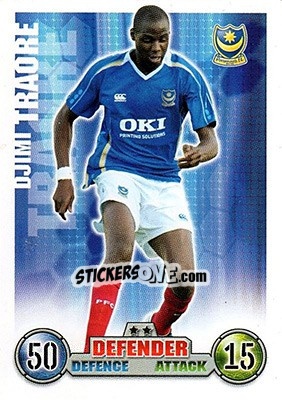 Sticker Djimi Traore - English Premier League 2007-2008. Match Attax - Topps
