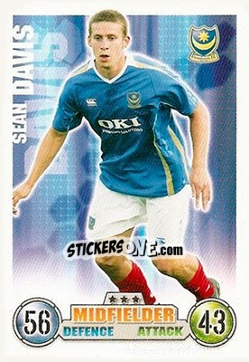 Sticker Sean Davis - English Premier League 2007-2008. Match Attax n. 235 - Topps