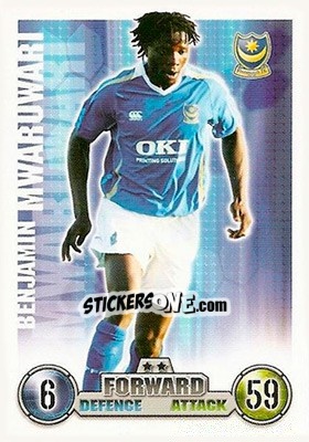 Sticker Benjamin Mwaruwari - English Premier League 2007-2008. Match Attax - Topps