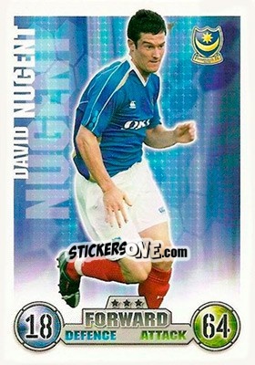 Sticker David Nugent - English Premier League 2007-2008. Match Attax - Topps