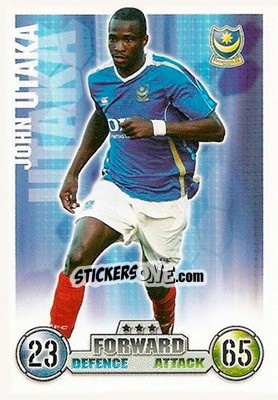 Sticker John Utaka - English Premier League 2007-2008. Match Attax - Topps