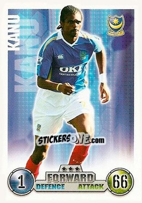 Sticker Nwankwo Kanu - English Premier League 2007-2008. Match Attax n. 240 - Topps
