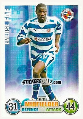 Sticker Emerse Fae - English Premier League 2007-2008. Match Attax - Topps