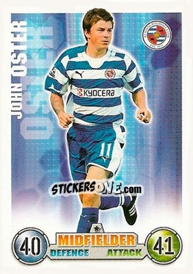 Sticker John Oster - English Premier League 2007-2008. Match Attax n. 250 - Topps