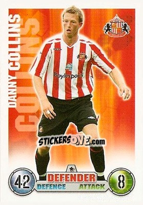 Figurina Danny Collins - English Premier League 2007-2008. Match Attax n. 258 - Topps