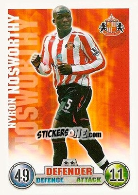 Figurina Nyron Nosworthy - English Premier League 2007-2008. Match Attax n. 260 - Topps