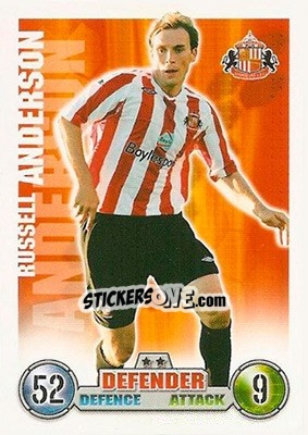 Cromo Russell Anderson - English Premier League 2007-2008. Match Attax n. 262 - Topps