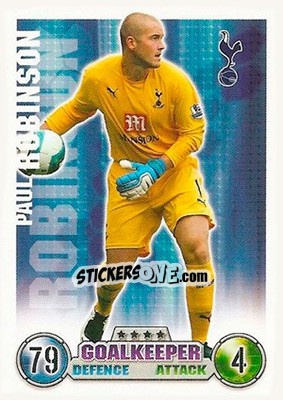 Sticker Paul Robinson - English Premier League 2007-2008. Match Attax n. 273 - Topps