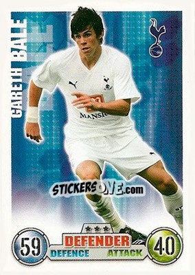Sticker Gareth Bale - English Premier League 2007-2008. Match Attax n. 274 - Topps