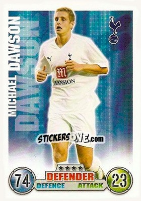 Sticker Michael Dawson - English Premier League 2007-2008. Match Attax n. 275 - Topps