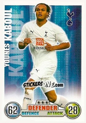 Cromo Younes Kaboul - English Premier League 2007-2008. Match Attax - Topps