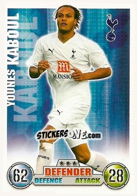 Sticker Younes Kaboul - English Premier League 2007-2008. Match Attax n. 278 - Topps