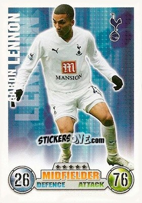 Sticker Aaron Lennon - English Premier League 2007-2008. Match Attax n. 279 - Topps