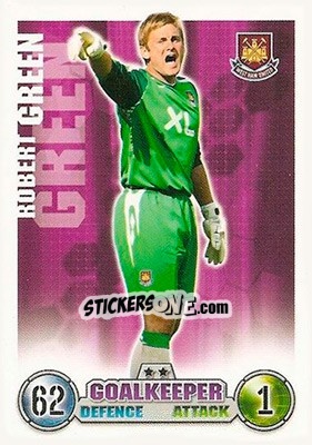 Sticker Robert Green - English Premier League 2007-2008. Match Attax - Topps