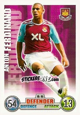 Cromo Anton Ferdinand - English Premier League 2007-2008. Match Attax n. 290 - Topps