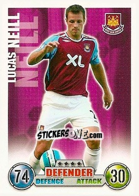 Sticker Lucas Neill - English Premier League 2007-2008. Match Attax n. 293 - Topps