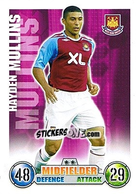 Sticker Hayden Mullins - English Premier League 2007-2008. Match Attax n. 295 - Topps