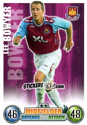 Cromo Lee Bowyer - English Premier League 2007-2008. Match Attax - Topps