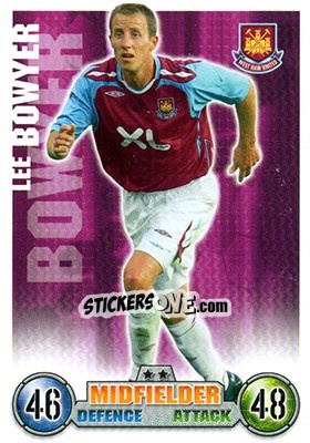 Sticker Lee Bowyer - English Premier League 2007-2008. Match Attax n. 297 - Topps