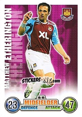 Cromo Matthew Etherington - English Premier League 2007-2008. Match Attax - Topps
