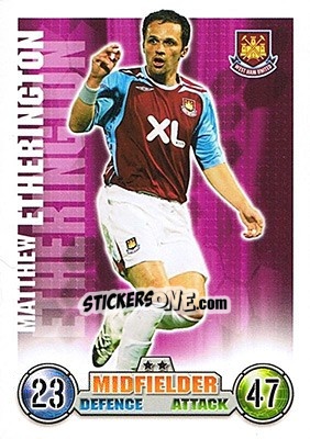 Sticker Matthew Etherington - English Premier League 2007-2008. Match Attax n. 300 - Topps